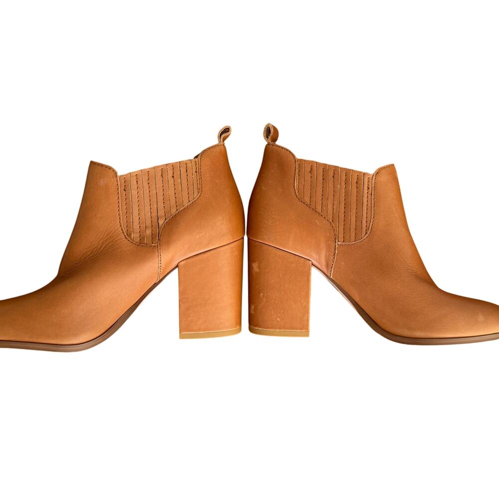 NWT Kelsi Dagger Brooklyn West Leather Ankle Bootie Sienna Brown Women's Size 7 - Picture 3 of 8